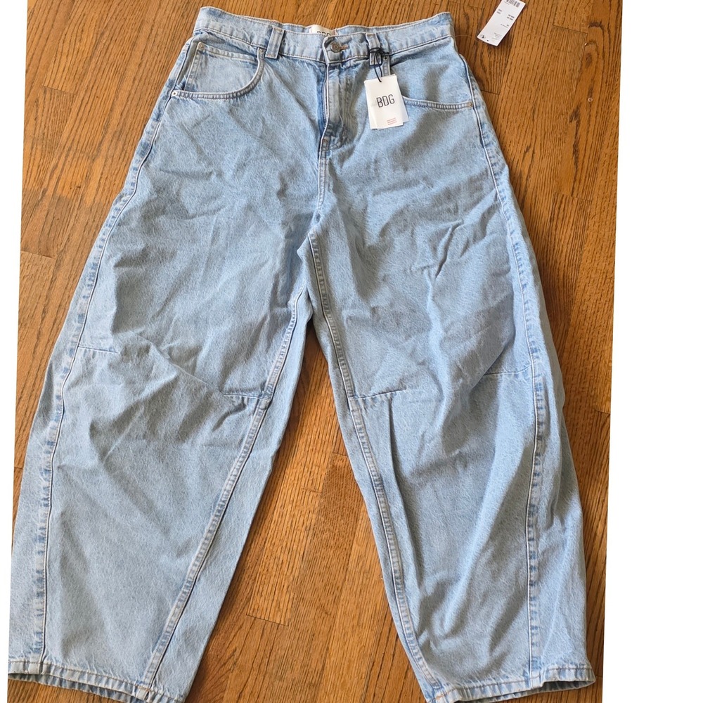BDG Urban Outfitters Rih Mid-Rise Baggy Wide Leg Jeans Light Wash 29 NEW